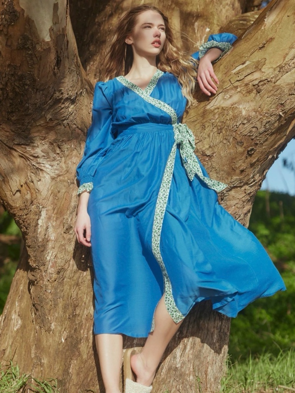 EDDY Rachael Wrap Midi Robe Size S $189